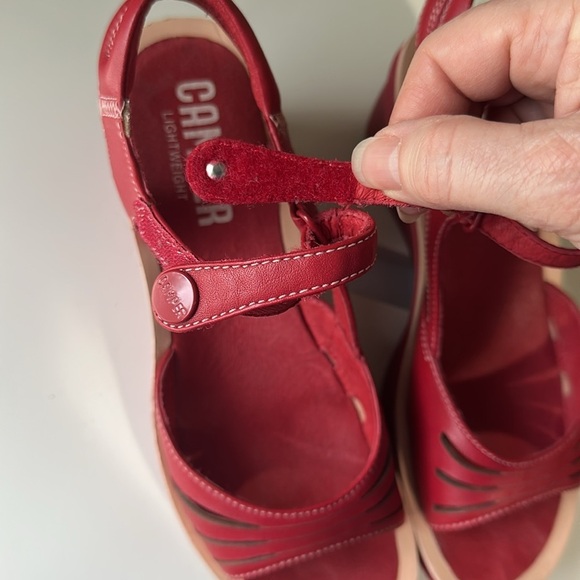 Camper Women's Beetle Ada Wedge Leather Strappy Lightweight Sandal Size 35 US 5 - Picture 6 of 15